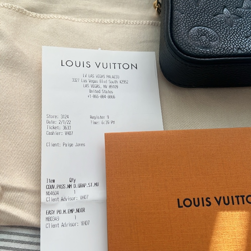 Louis Vuitton Easy Pouch On Strap - Black Monogram Empreinte Leather - Picture 8 of 11